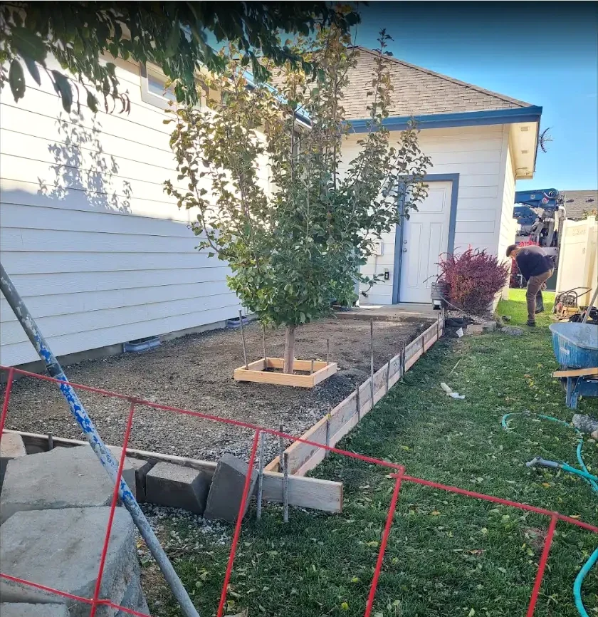 Backyard Patio Installation formed