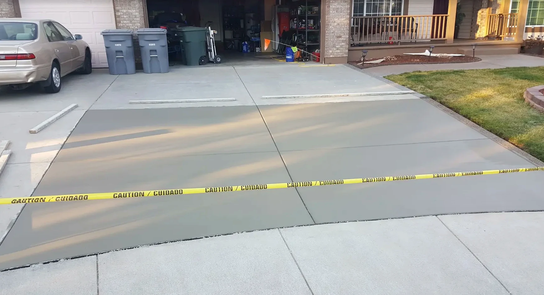 Residential Driveway Finish wide view