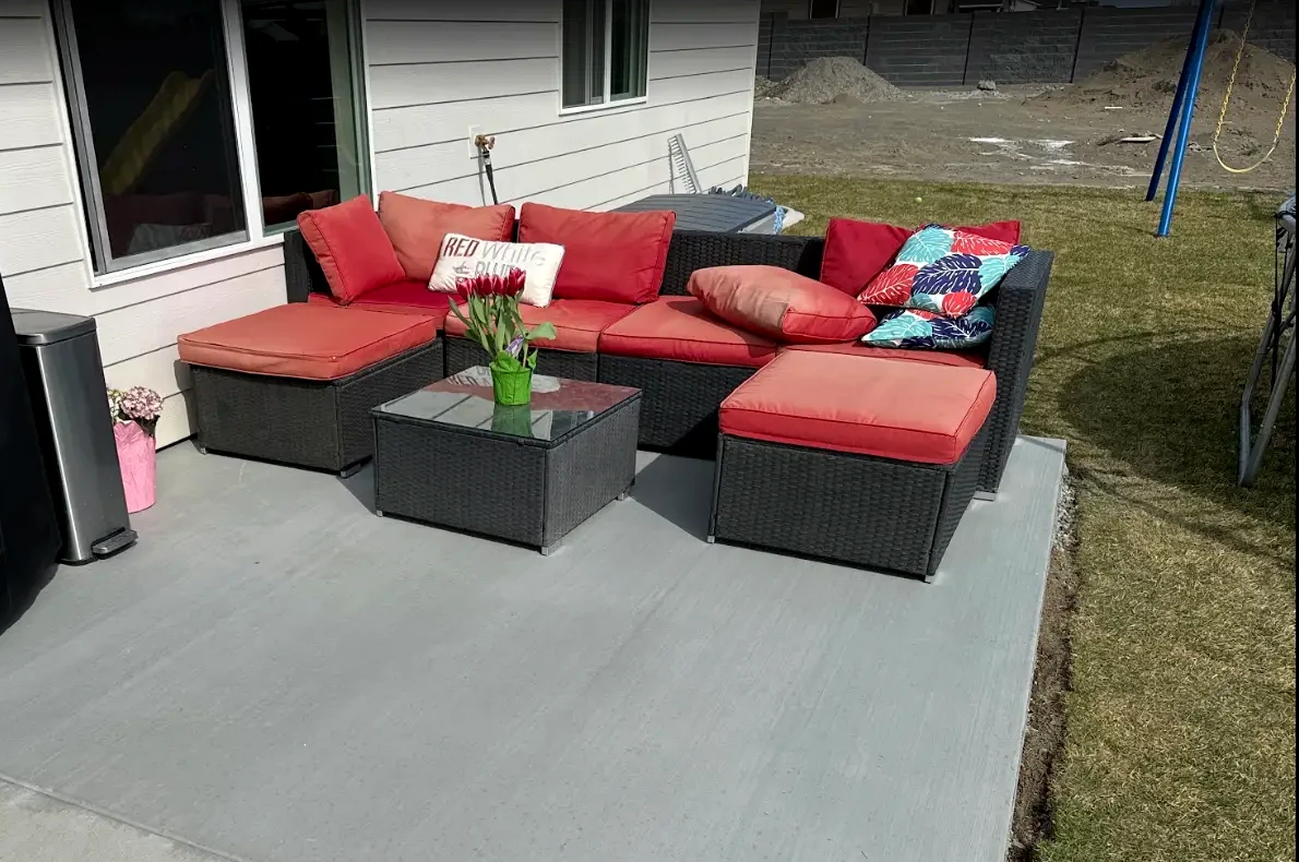 Patio completed by Concrete Construction Specialist LLC