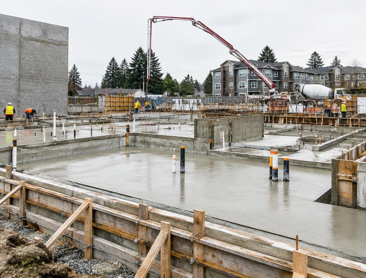 Professional concrete construction example
